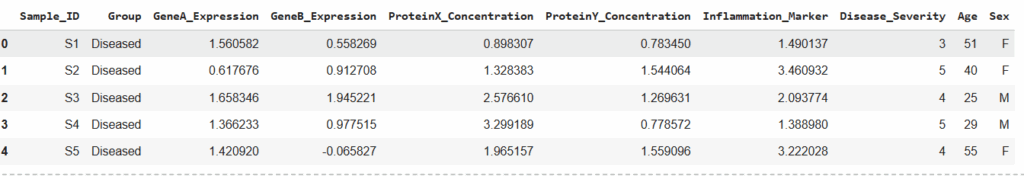 Sample Dataset is Loaded in Python Result