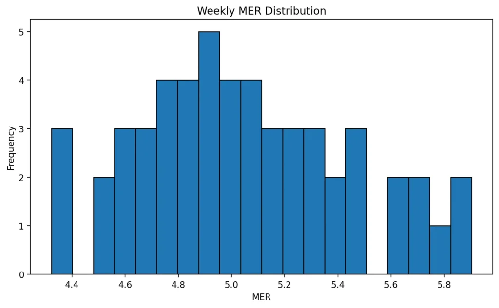 Weekly MER Distribution bar graph
